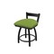 Holland Bar Stool Co 18" Low Back Swivel Vanity Stool, Black Wrinkle, Canter Kiwi Green Seat 82118BW009 - alternate 1